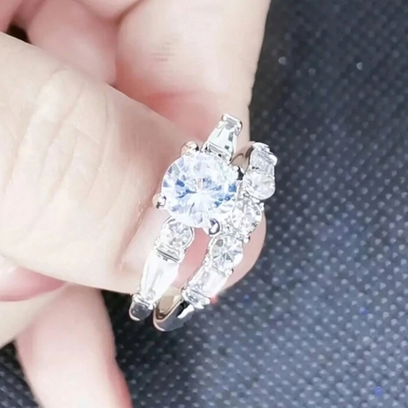 2pcs Cubic Zirconia Ring - Picture 3 of 4